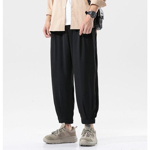 Men's plain ankle trousers - Picture 3 of 3